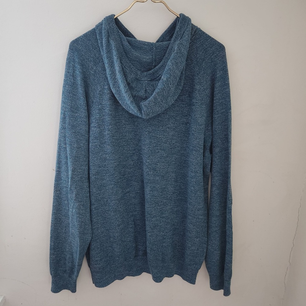 Sonoma Goods For Life Mens XXL Heathered Blue Knit Pullover Hoodie Sweater - Picture 4 of 4